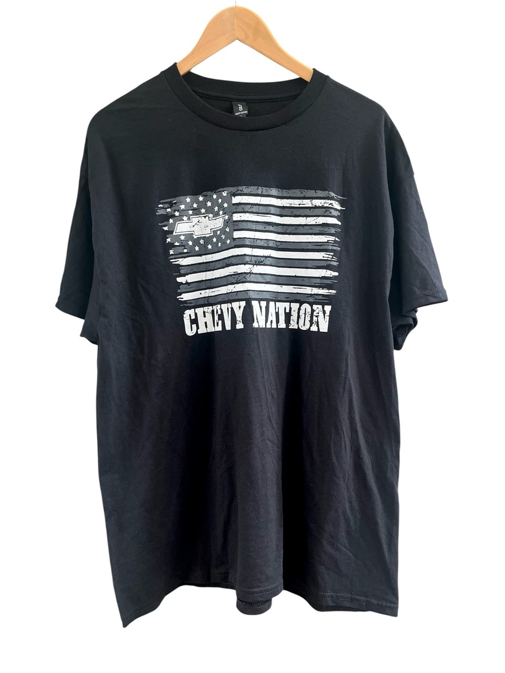 Chevy Nation American Flag Graphic Tee XL
Black Gildan Heavy Cotton